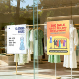 Sahasea Acrylic Window Sign Holder with Suction Cup 8.5 X 11, 6 Packs Acrylic Frames Glass Door Wall Mount Advertising Signage Sign Holder for Business, Restaurant, Store, Notice, Office
