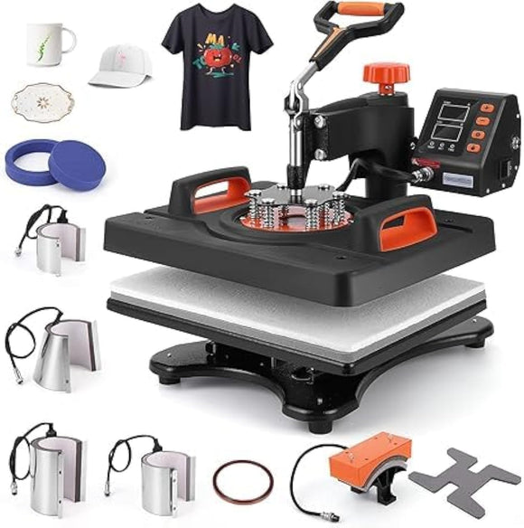 Heat Press Machine for T Shirts, 9 in 1 Auto Hat Heat Press Sublimation-12 X 15'' Towallmark