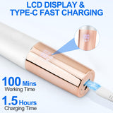 5-in-1 Bikini Trimmer Electric Razors for Women, Cordless Electric Shaver with LCD Display for Facial Body Legs Hair, Rechargeable Waterproof Pubic Body Hair Trimmer Holiday Birthday Gifts for Women