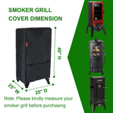 Outdoor Electric Smoker Cover for Masterbuilt 40", Pit Boss 3-Series Gas Vertical Smoker PBV3G1 & PBV3A1 & 10773, 25"W x 25"D x 40"H