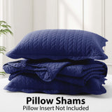 MOONLIGHT20015 8 Pack Quilt King Size Bedding (106" x 96") - Bulk Wholesale for Hotels, Guest Bedroom & Airbnbs - Lightweight Microfiber Reversible Embossed Quilts Bedspread (Navy)
