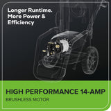 Greenworks 3000 PSI (2.0 GPM Max) Brushless Electric Pressure Washer