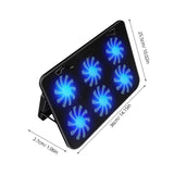 Laptop Cooling Pad Stand with Six Fans Adjustable Height