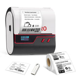 ORGBRO Label Maker Machine, Z3 Barcode Label Printer, 3 Inch Bluetooth Thermal Label Maker for Address, Small Business, Kids School Items, Large Sticker