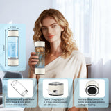 Longtor 2026 Upgrade Hydrogen Water Bottle - 3-Level H₂ Output 1700/2800/4000 ppb - SPE/PEM Tech - 450 ml BPA-Free Borosilicate Glass - Portable Rechargeable for Travel Gym Office