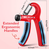 FitBeast Grip Strengthener Forearm Strengthener, Adjustable Hand Grip for Strength Training & Rehabilitation, 10-132 lbs Resistance, Ideal for Athletes and Physical Therapy (1 Piece Red) FitBeast