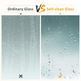 SUNNY SHOWER 32" W x 74" H Walk In Shower Door 5/16" Tempered Shower Glass Door Frameless Shower Glass Door with Support Bar, Chrome Finish