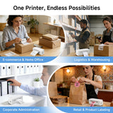 Bluetooth Thermal Label Printer with Stand, Wireless 4x6 Shipping Label Printer for Small Business