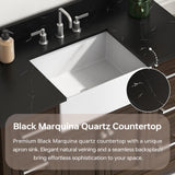 DELUXE LIVING 48" Bathroom Vanity with Sink, Fully Assembled, Walnut