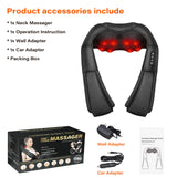 Neck Massager, Electric Neck and Back Massager with Heat, 3D Kneading Massage Pillow WERTYI