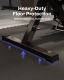 AIRHOP 0.56in Thick 96 Sq Ft Exercise Equipment Mats, 24 Tiles Upgraded Rubber Top with High Density EVA Foam, Large Interlocking Puzzle Gym Flooring for Home Gym, Heavy Weight Workout,Black