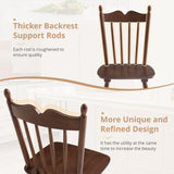 LUE BONA Wooden Dining Chairs Set of 4, Windsor Dining Chair with Thickened Backrest, Morden and Mid Century Kitchen Chairs for Dining Room Farmhouse, Weight Capacity 350 lbs