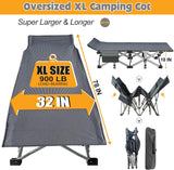 ABORON Camping Cot for Adults, Folding Sleeping Cot with Mattress, 500 lb Capacity Heavy Duty Outdoor Folding Sleeping Bed, Portable Cot Bed for Camping, Indoor Guest Use, Home & Travel