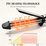 Nicebay Curling Iron, 1 Inch Hair Curling Wand with Ceramic Coating, Professional Hair Curler, Fast Heating up to 430°F, 60 Mins Auto Off, Suit for Different Hairstyle, Gold