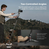 SmallRig 175cm / 68.9" Carbon Fiber Video Monopod for Camera, Compact Camera Monopod with One-Button Lift & Lock, Max. 5kg Playload Fluid Head Fits for DJI RS and for MFT 501L