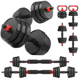 FDS3 Adjustable dumbbell set, 55lbs Free Weights set with upgraded nut, 5 in 1 Weight Set Used as Kettlebells, Barbell, Push up Stand, Fitness Exercise for Home Gym Suitable Men/Women