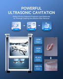CREWORKS 3L Ultrasonic Cleaner, 0.8 gal Digital Sonic Cavitation Machine, 120W Stainless Steel Professional Jewelry Cleaner for Cleaning Tool Watch Glasses Retainer Denture Parts with Heater & Timer