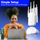 WiFi Extender Signal Booster for Home, 15000sq.ft Wireless Internet Repeater