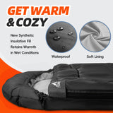 MEREZA Sleeping Bags XL for Adults Mens Large Wide Sleeping Bag for Camping & Backpacking Big and Tall Sleeping Bags for Women 4 Season Warm & Cool Weather with Compression Sack 20-32°F