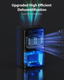 UBBO 95oz Dehumidifiers for Home, 1000 Sq.Ft Dehumidifier with Drain Hose - Auto Shut Off, Timer, Sleep Mode & Drain Hose - 7 Color Light for Bedroom, Bathroom, RV - Black Gold