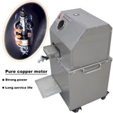 Sugar Cane Juicer Electric Sugarcane Press Vertical Sugar Cane Ginger Press Juicer Sugarcane Juice Extractor 3 Stainless Steel Rollers Juice Press Machine 300Kg/H with 2 Knives 110V HQHAOTWU