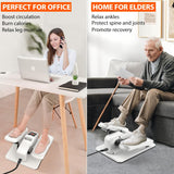 Under Desk Elliptical Machine, Electric Ellipse Leg Exerciser While Sitting for Seniors Adults, Quiet & Portable Electric Seated Pedal Exerciser with Remote Control, 15 Adjustable Speeds, Manual &Auto DOMNIU