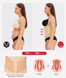 Nebility Waist Trainer for Women Corset Shapewear Tummy Control Body Shaper Top Waist Cincher Girdle with Adjustable Straps(Beige,X-Small)