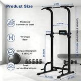 BARWING Power Tower Pull Up Bar Station for Home Gym Dip Station Adjustable Height Strength Training Workout Equipment 400LBS