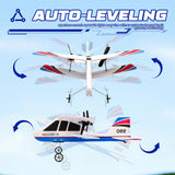 LEFEI Rc Plane, Remote Control Airplane for Boys Kids 8-12 Adults Toy Flying Airplane Skyriders Rc Jet Easy to Fly Outdoor Glider for Kids & Beginners (White)