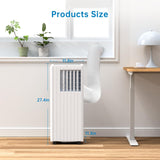 Portable Air Conditioner, 8,000 BTU, Smart Compact AC Unit with Cooling, Dehumidifier, Fan, Remote Control and Window Kit for Rooms up to 350 Sq.Ft., White