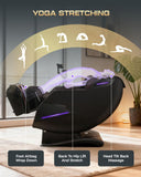 4D Massage Chairs Full Body,Zero Gravity SL-Track Shiatsu Massage Chair Recliner,Core Heating,20 Massage Techniques,Deep Yoga Stretch,Foot Rollers, Ai Voice,Touch Screen,Wireless Charging