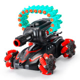 BOKSYUR Rc Car Shoot SoftBullet,Fits for Nerf,Rc Tank that Shoots,Battle ANK with Remote Control Tank that Shoots Foam Darts-Stunts,16Foam Darts- Birthday Presents ForKids 7 8 9 10 11 Year Old（red）