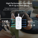 Range Extender RE550 | Dual-Band Wireless Repeater Amplifier w/Gigabit Ethernet Port | Up to 2200 Sq. Ft.