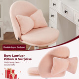 Velvet Tall Office Chair with Wheels Vanity Chairs with Back