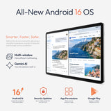 MESWAO 16-Inch Android 16 Tablet, Helio G99, 12GB RAM, 128GB Storage, Wi-Fi