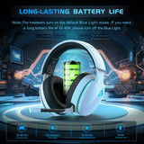 Wireless Gaming Headset for PS5, PS4 Fortnite & Call of Duty/FPS Gamers, PC, Nintendo Switch, Bluetooth 5.3 Gaming Headphones -White Gtheos