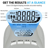 TIPRE 396lbs/180kg Grip Strength Tester, Digital Dynamometer With LCD Display, Adjustable Hand Grip Training Gauge, Exercisers for Sports Home School Use - Gray