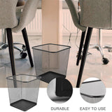 OFFSCH 2pcs Black Metal Mesh Wastebasket Square Home Trash Can Wide Opening
