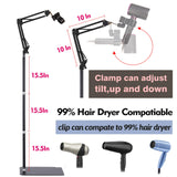 Hair Dryer Stand Holder 360 Rotate Hair Dryer Holder Stand Femeoum
