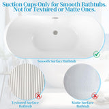 Crossing King Bubble Bath Mat Tub Spa Massager - Spa Mat for Smooth Bathtub, Non-Slip Suction Cups, Upgraded Noise-Reducing Machine, 6-Speed Bubbles, Pillow and Remote for Relaxation, 45*17in (Gray)