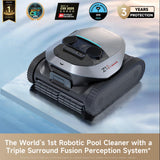 DREAME Z1 Pro Cordless Robotic Pool Cleaner, LiFi Remote Control, 8000 GPH Suction, Waterline Horizontal Cleaning, Auto-Retrieval, Automatic Pool Vacuum for Above & In-Ground Pools, Haze Silver