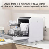Portable Dishwasher Countertop, Countertop Dishwasher With Water Tank, Counter Top Dishwasher With 5 wash Programs, It can also be connected to the tap. For apartments, dorms, RVs