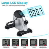 himaly Mini Exercise Bike, Under Desk Bike Pedal Exerciser Portable Foot Cycle Arm & Leg Peddler Machine with LCD Screen Displays himaly