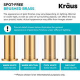 Kraus Oletto Kitchen Faucets Touchless Sensor Single Handle Pull-Down Sprayer in Brushed Brass, KSF-2830BB