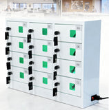 12-Slot Wall-Mounted Phone Locker Box with Key Lock - Secure Charging Cabinet for Schools, Offices & Events - Perfect Cell Phone Storage & Safety Solution