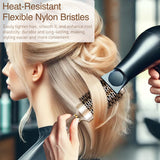 Jaasuee Nano Thermal Ceramic & Ionic Round Hair Brush with Boar Bristles, Enhances Shine and Texture, Ideal for Styling, Curling, and Drying