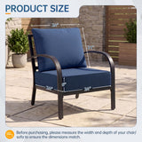 Outdoor Furniture Cushions, 6 inch Thick Seat Cushions for Outdoor Furniture, Waterproof 24x24 Patio Couch Cushions, Replacement Chair/Sofa Cushion, Include 4 Back & 4 Seat Cushion, Thick/Blue