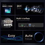 Optical Zoom PTZ Conference Room Camera, USB3.0/HDMI FHD 1080P 60FPS, for Video Conferencing Business Meeting Live Streaming Tenveo