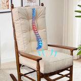 Rocking Chair Cushion, Set of Thicken Seat & Back Chair Cushions with Memory Foam