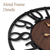 Vantic 24 Inch Large Wall Clock, Arabic Numeral Wood Oversized Wall Clocks for Living Room Decor, Farmhouse, Bedroom and Kitchen, Completely Silent, Non Ticking, Battery Operated